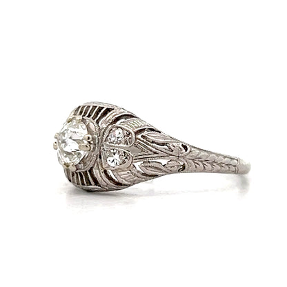 .43 Antique Art Deco Engagement Ring in Platinum