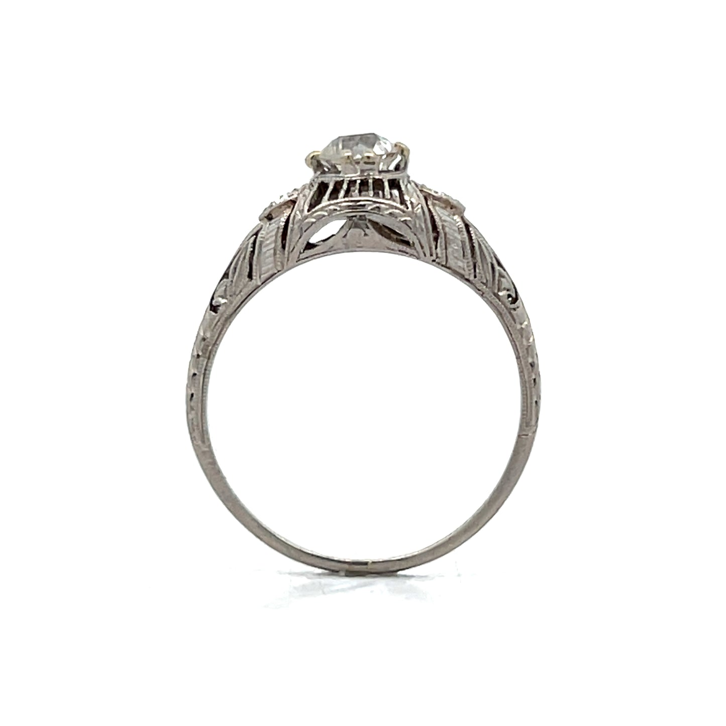 .43 Antique Art Deco Engagement Ring in Platinum