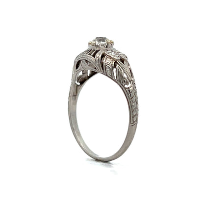 .43 Antique Art Deco Engagement Ring in Platinum
