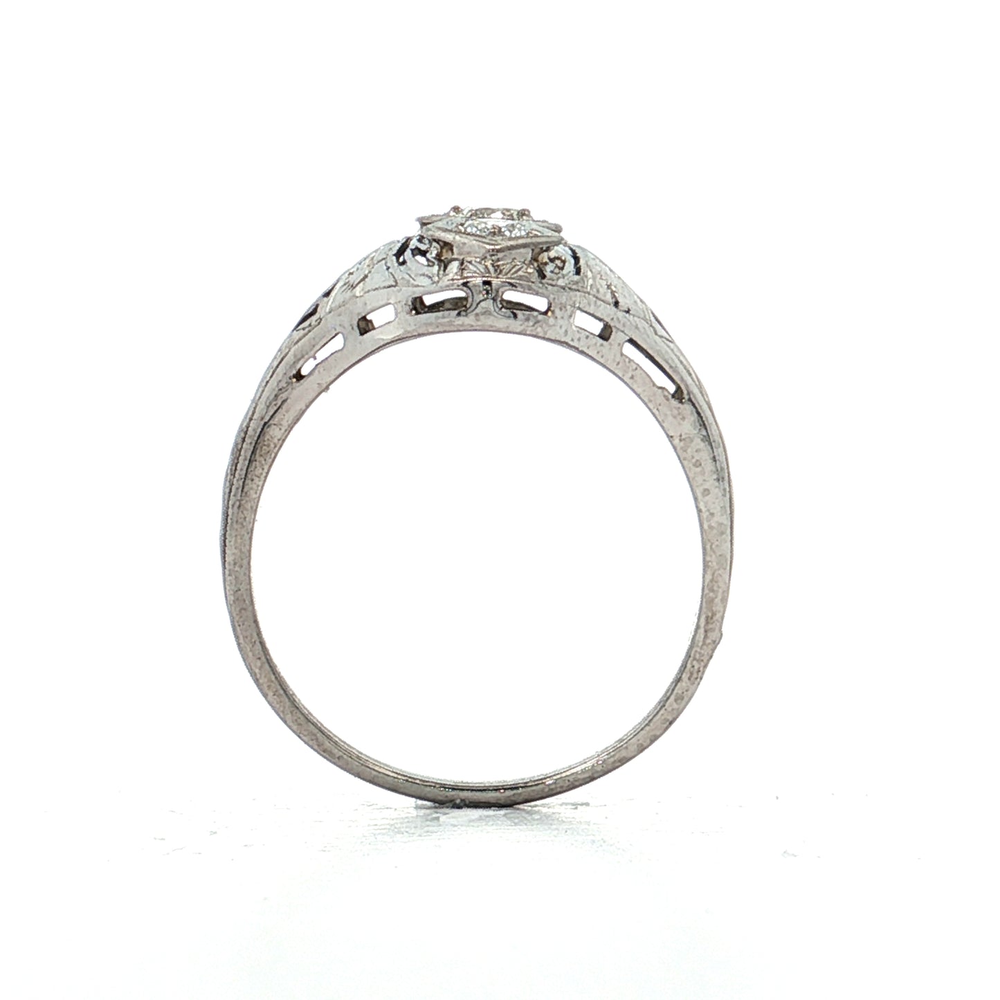 .25 Vintage Art Deco Three Stone Ring in 18k