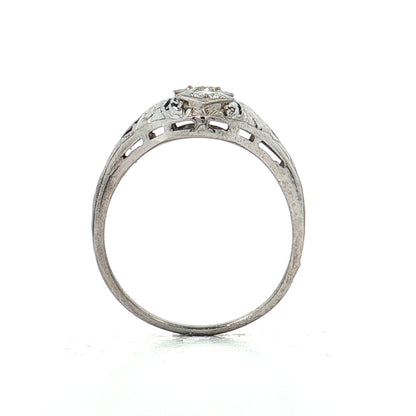 .25 Vintage Art Deco Three Stone Ring in 18k