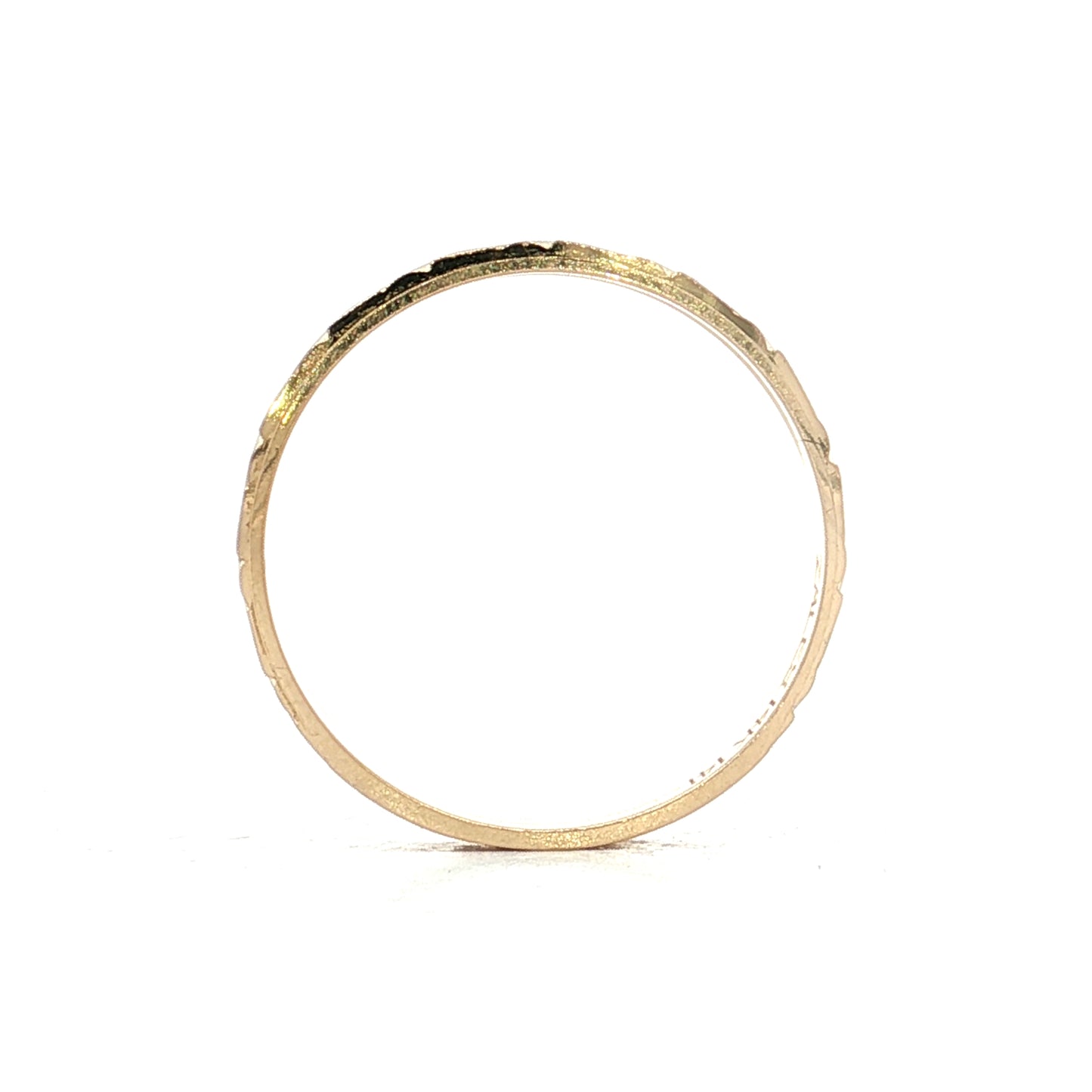 Mens 5mm Textured Wedding Band 14k Yellow Gold