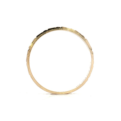 Mens 5mm Textured Wedding Band 14k Yellow Gold