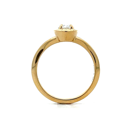 .75 Oval Diamond Engagement Ring in 14k Yellow Gold