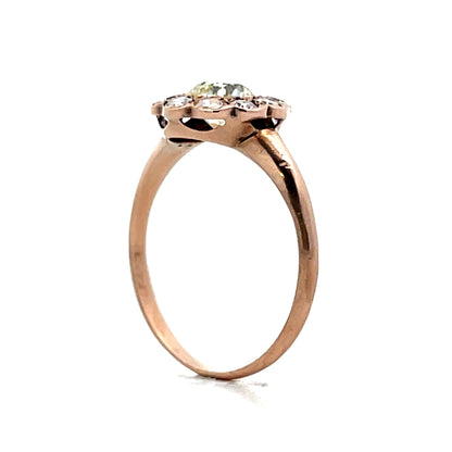 .71 Vintage Victorian Diamond Cluster Engagement Ring 9k