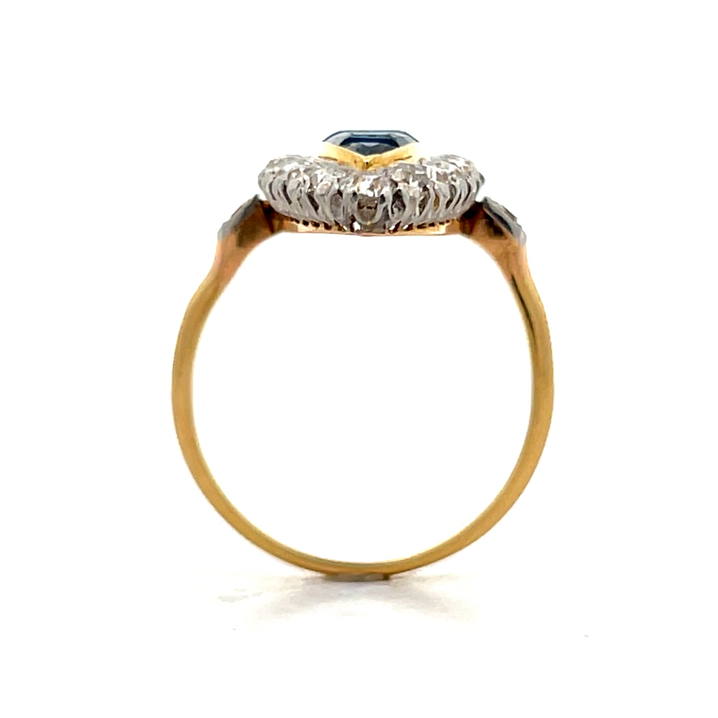 2.40 Victorian Navette Cocktail Ring in 14k Yellow Gold