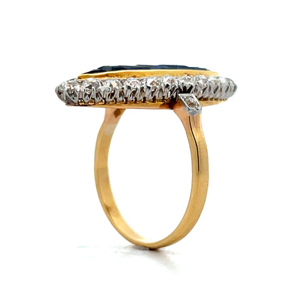 2.40 Victorian Navette Cocktail Ring in 14k Yellow Gold