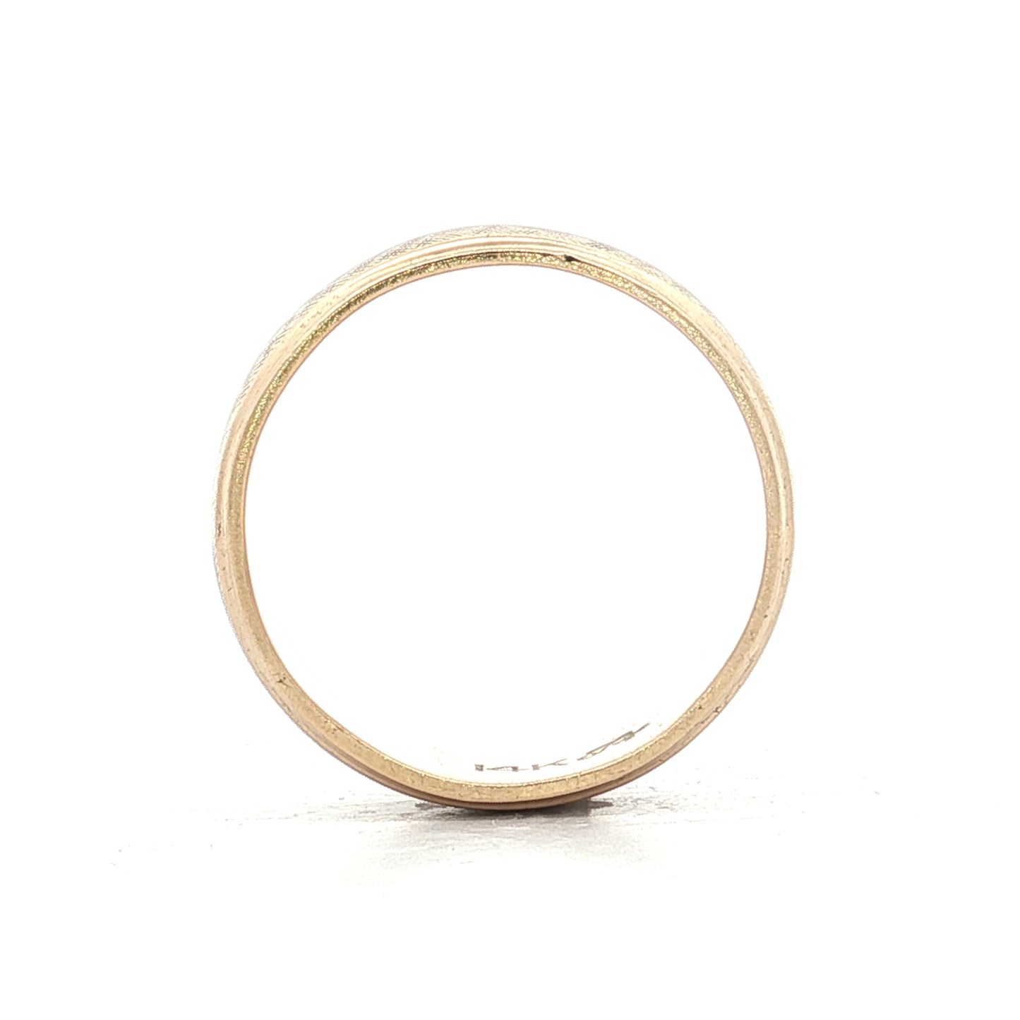 Mens 6mm Florentine Step Edge Wedding Band 14k