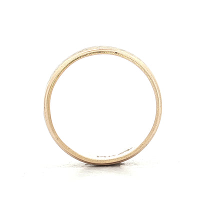 Mens 6mm Florentine Step Edge Wedding Band 14k