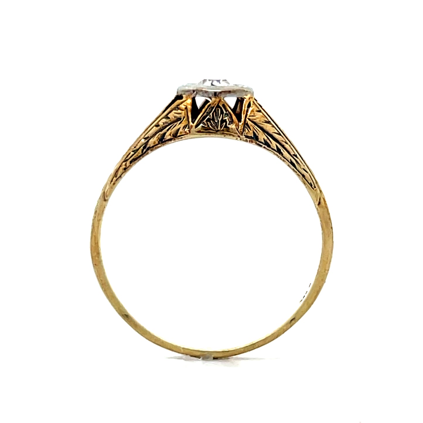 .21 Vintage Art Deco Solitaire Engagement Ring 14k