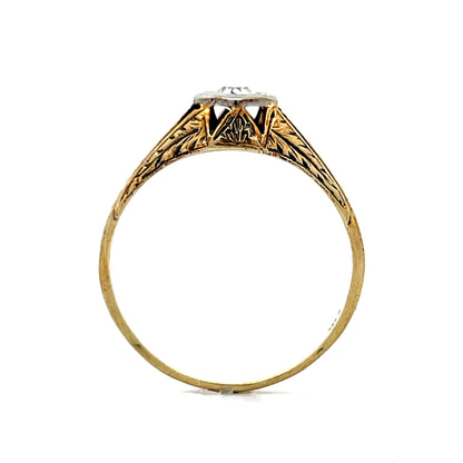 .21 Vintage Art Deco Solitaire Engagement Ring 14k