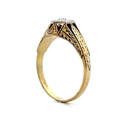 .21 Vintage Art Deco Solitaire Engagement Ring 14k