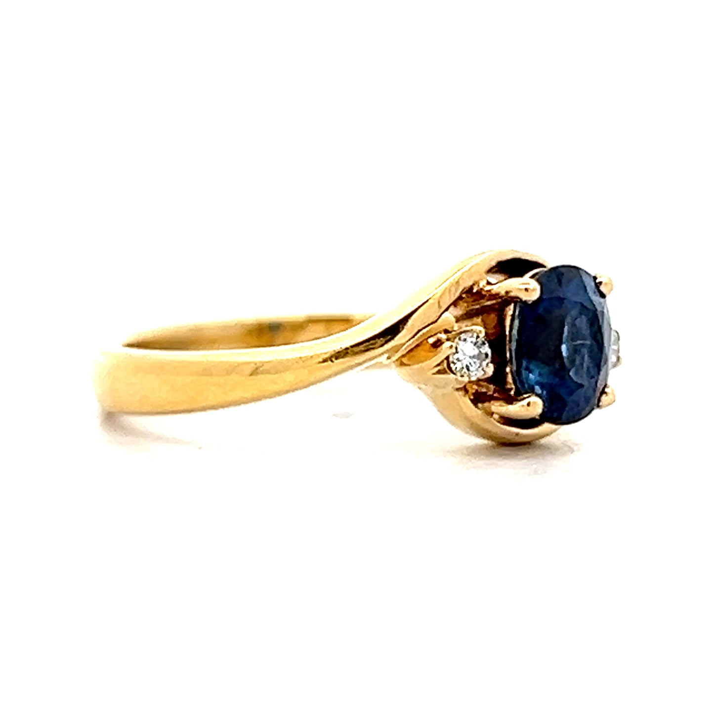 1.03 Sapphire Engagement Ring in 18k Yellow Gold