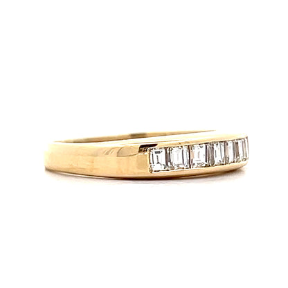 .39 Baguette Diamond Wedding Band in 18k Yellow Gold