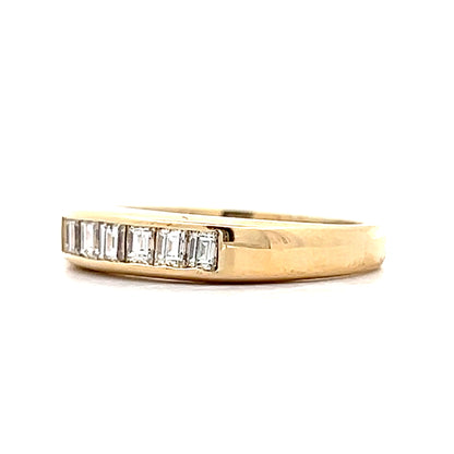 .39 Baguette Diamond Wedding Band in 18k Yellow Gold