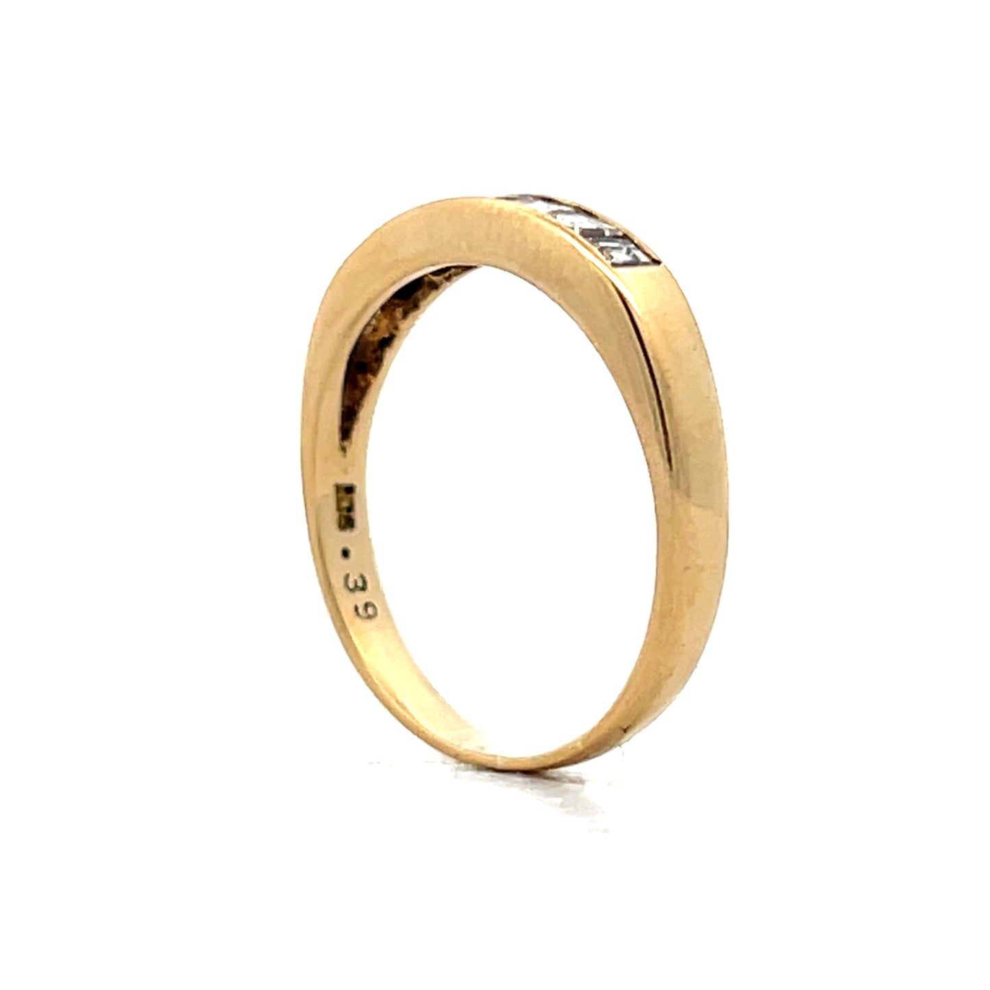 .39 Baguette Diamond Wedding Band in 18k Yellow Gold