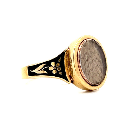 Antique Georgian Mourning Ring in 18k Yellow Gold