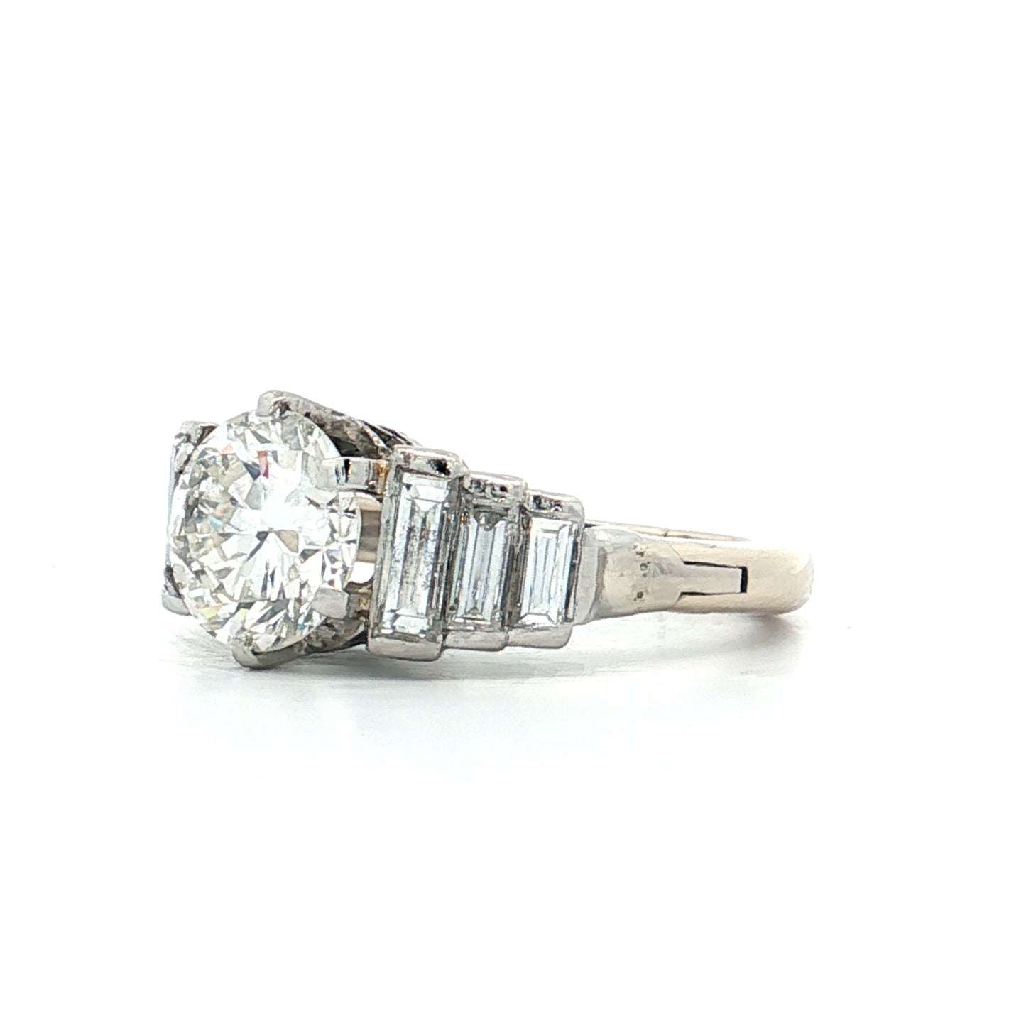 1.52 GIA Old European Diamond Engagement Ring 14k