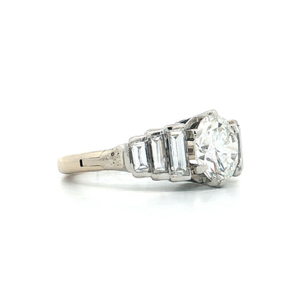 1.52 GIA Old European Diamond Engagement Ring 14k