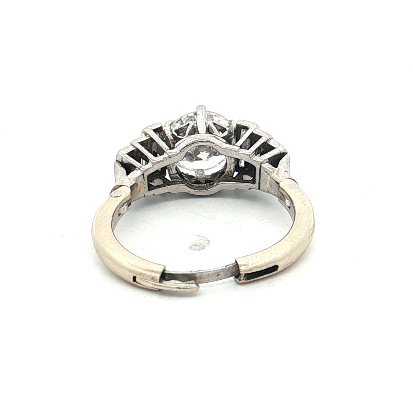 1.52 GIA Old European Diamond Engagement Ring 14k