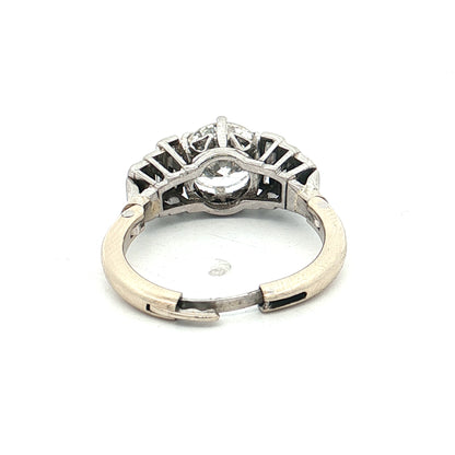 1.52 GIA Old European Diamond Engagement Ring 14k