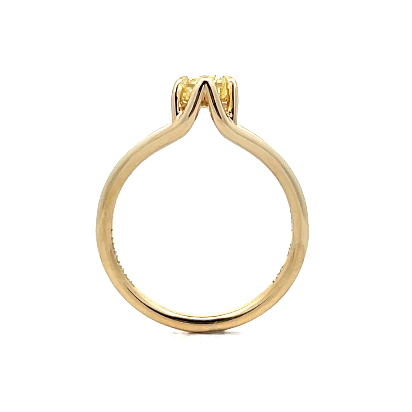 .52 Fancy Intense Yellow Diamond Engagement Ring 14k