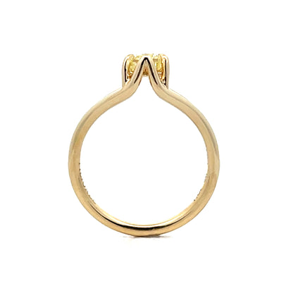 .52 Fancy Intense Yellow Diamond Engagement Ring 14k