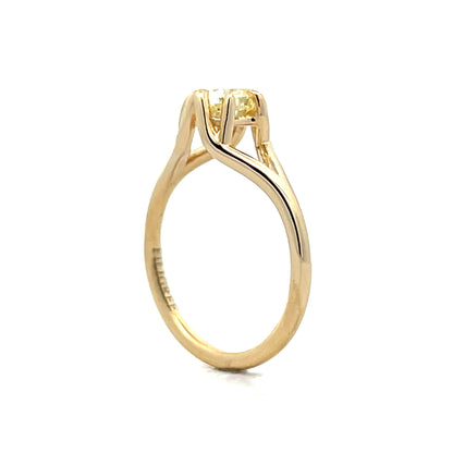 .52 Fancy Intense Yellow Diamond Engagement Ring 14k