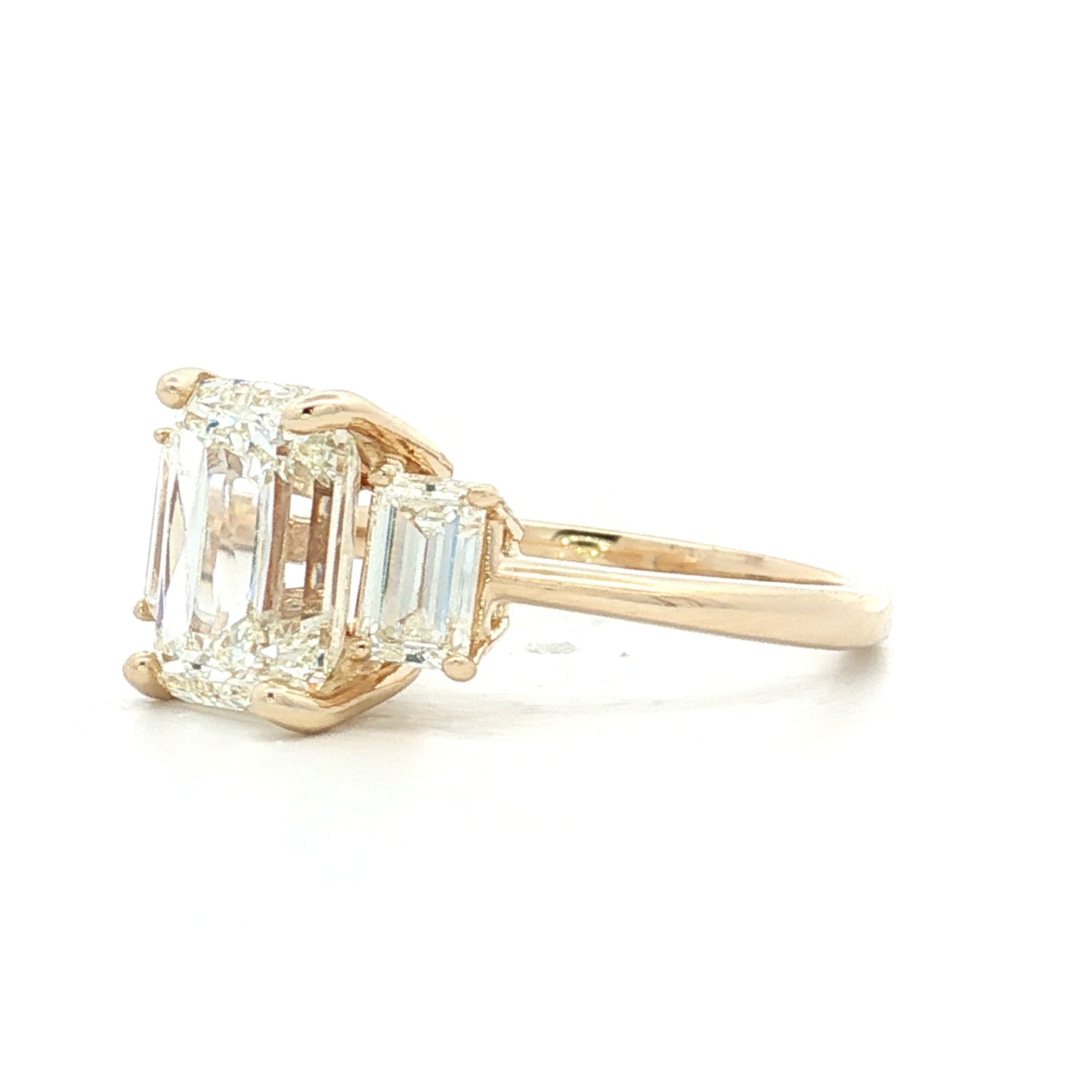 3.02 Ashoka Cut Diamond Engagement Ring 14k Yellow Gold