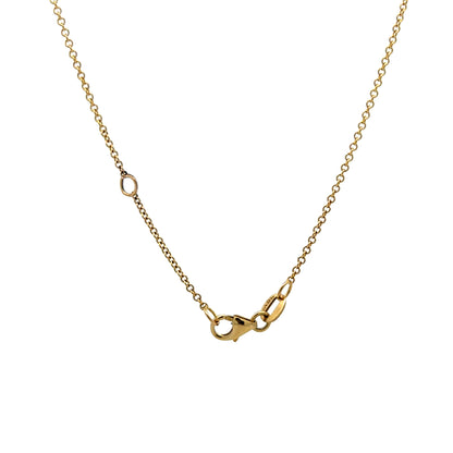 .70 Heart Shaped Diamond Pendant Necklace 14k