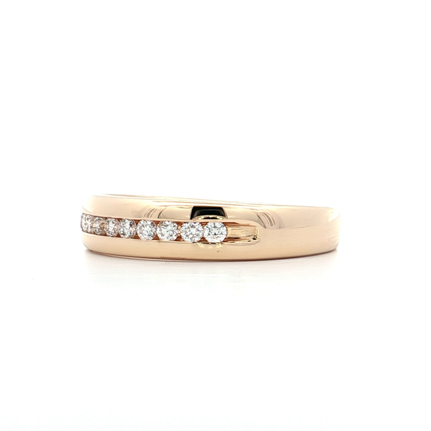 .20 Channel Diamond Wedding Band 14k Yellow Gold