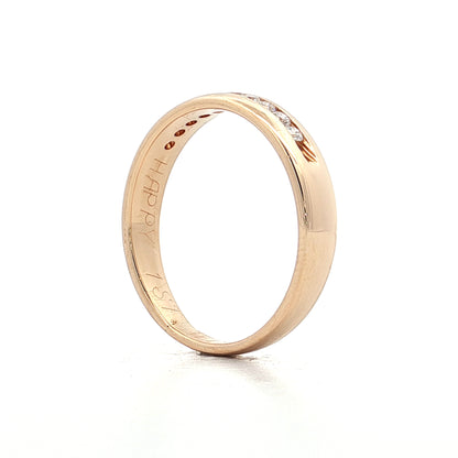 .20 Channel Diamond Wedding Band 14k Yellow Gold