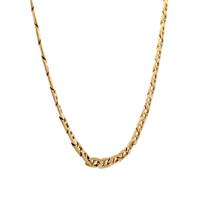 22 Inch Anchor Link Chain Necklace in 14k Yellow Gold
