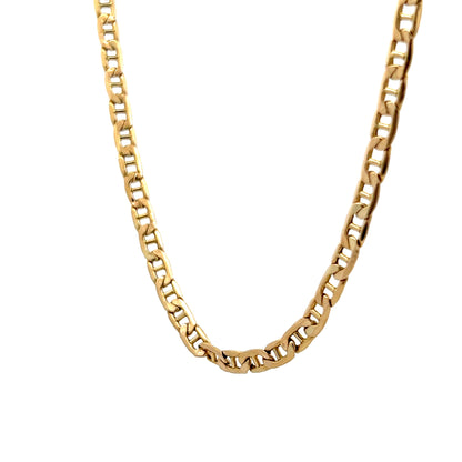 22 Inch Anchor Link Chain Necklace in 14k Yellow Gold