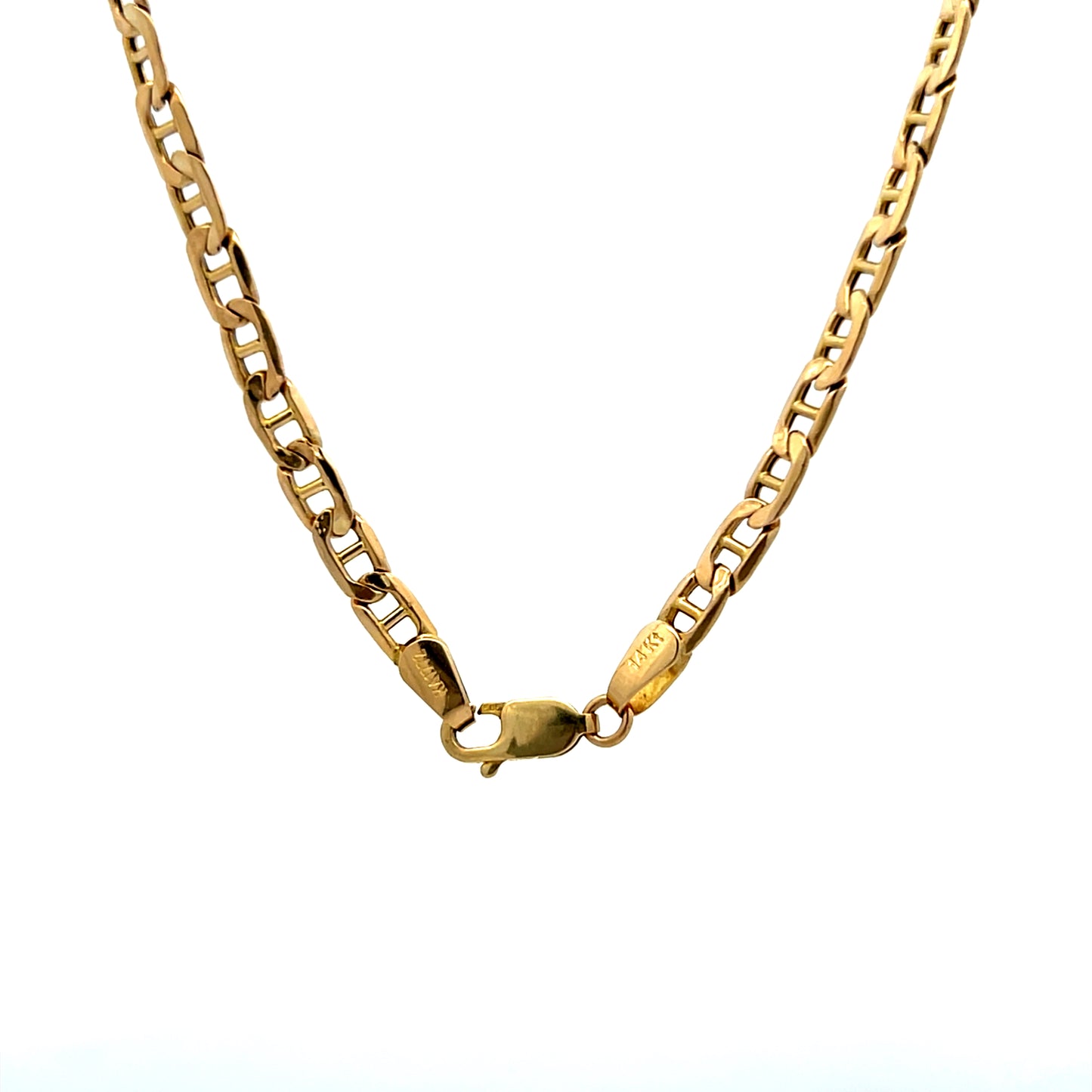 22 Inch Anchor Link Chain Necklace in 14k Yellow Gold