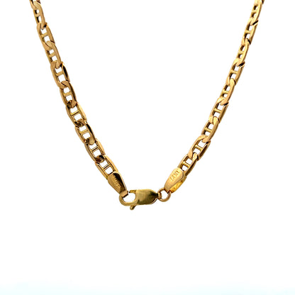 22 Inch Anchor Link Chain Necklace in 14k Yellow Gold