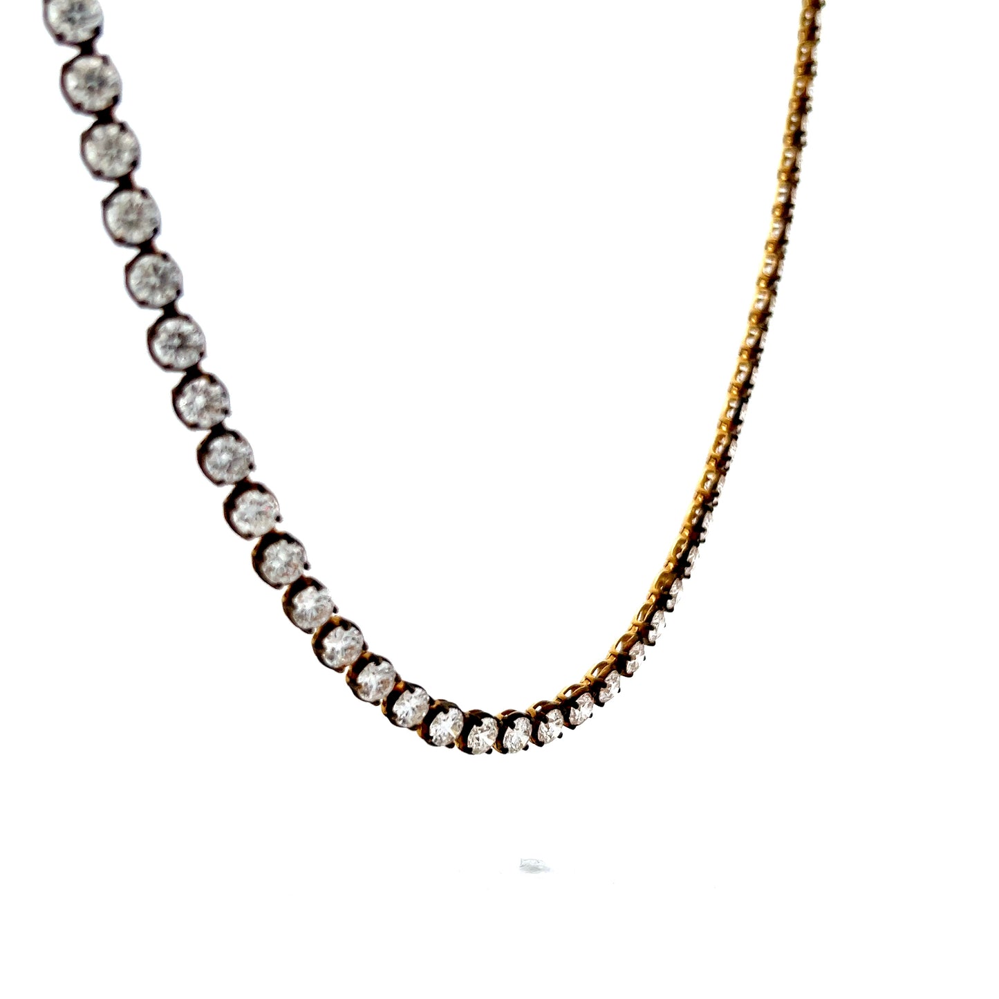 22.56 Round Diamond Tennis Necklace in 18k