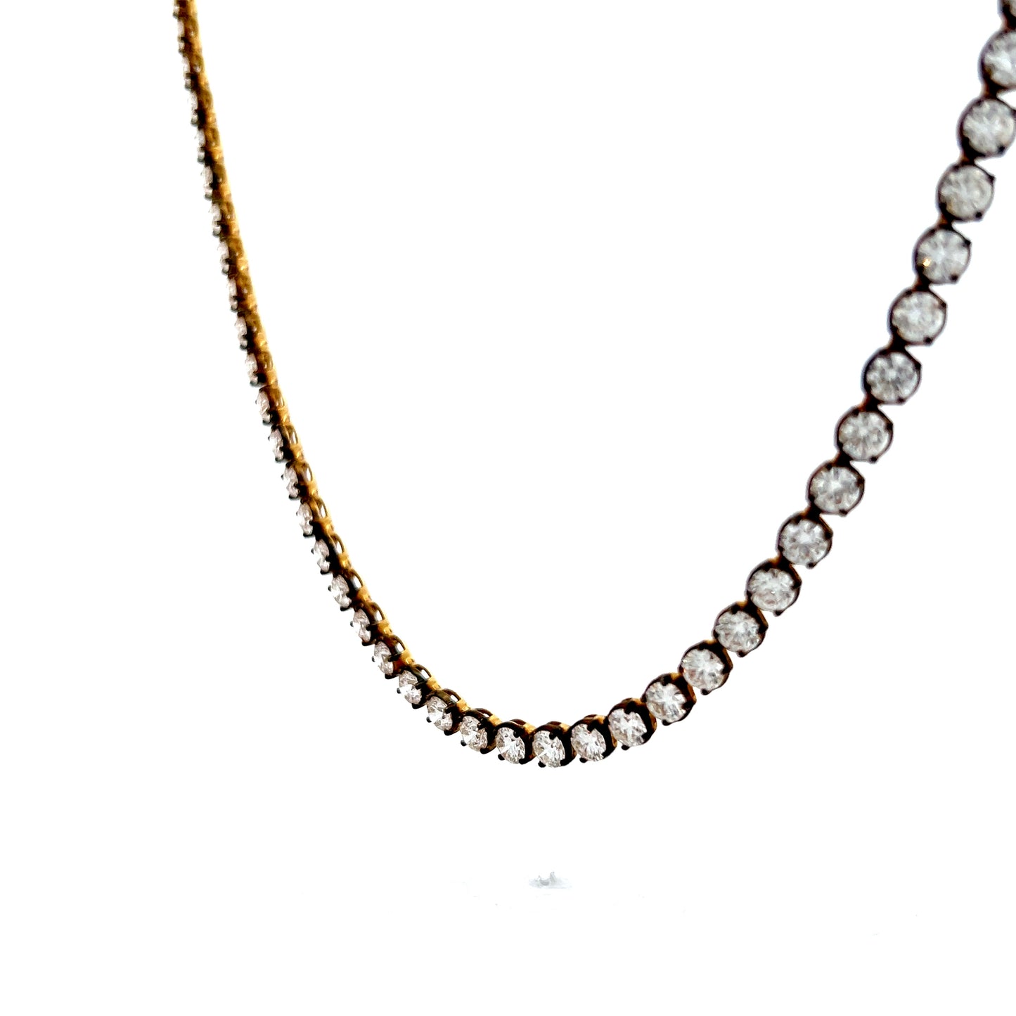 22.56 Round Diamond Tennis Necklace in 18k