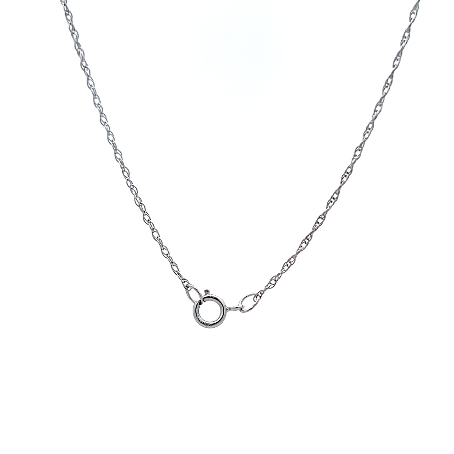 Vintage Art Deco Diamond Horseshoe Pendant Necklace 14k