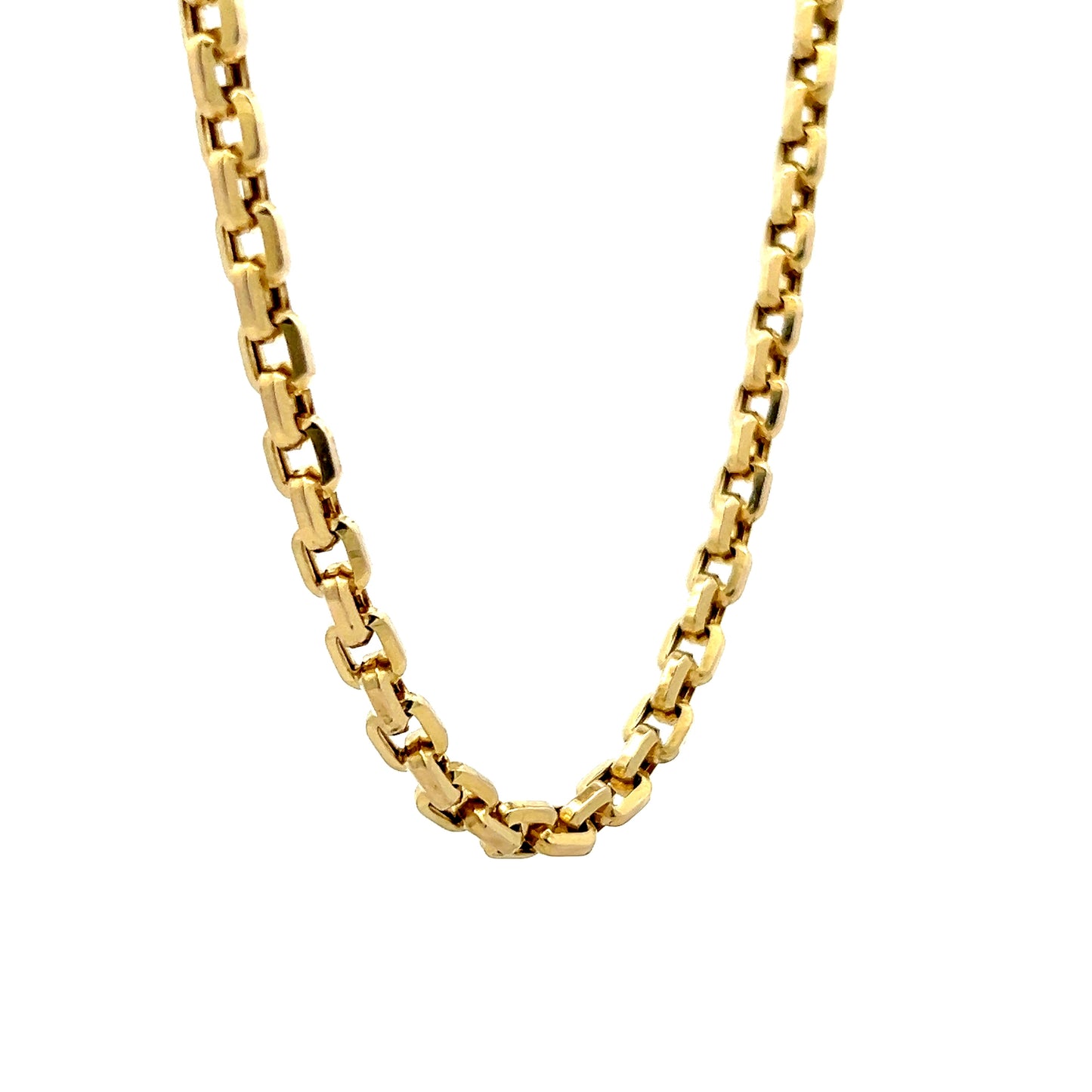 23 Inch Curb Chain Link Necklace in 14k Yellow Gold