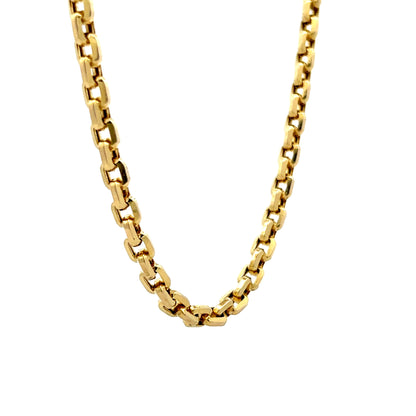 23 Inch Curb Chain Link Necklace in 14k Yellow Gold