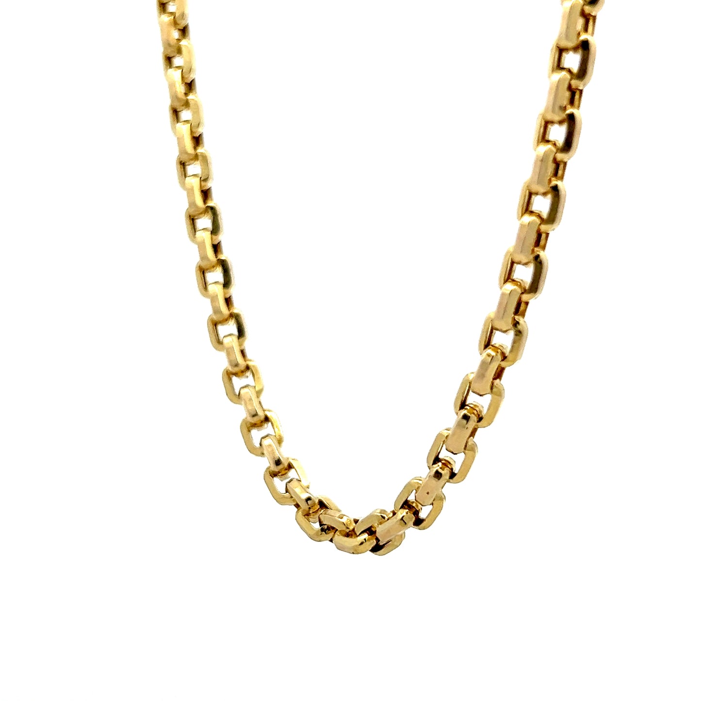 23 Inch Curb Chain Link Necklace in 14k Yellow Gold