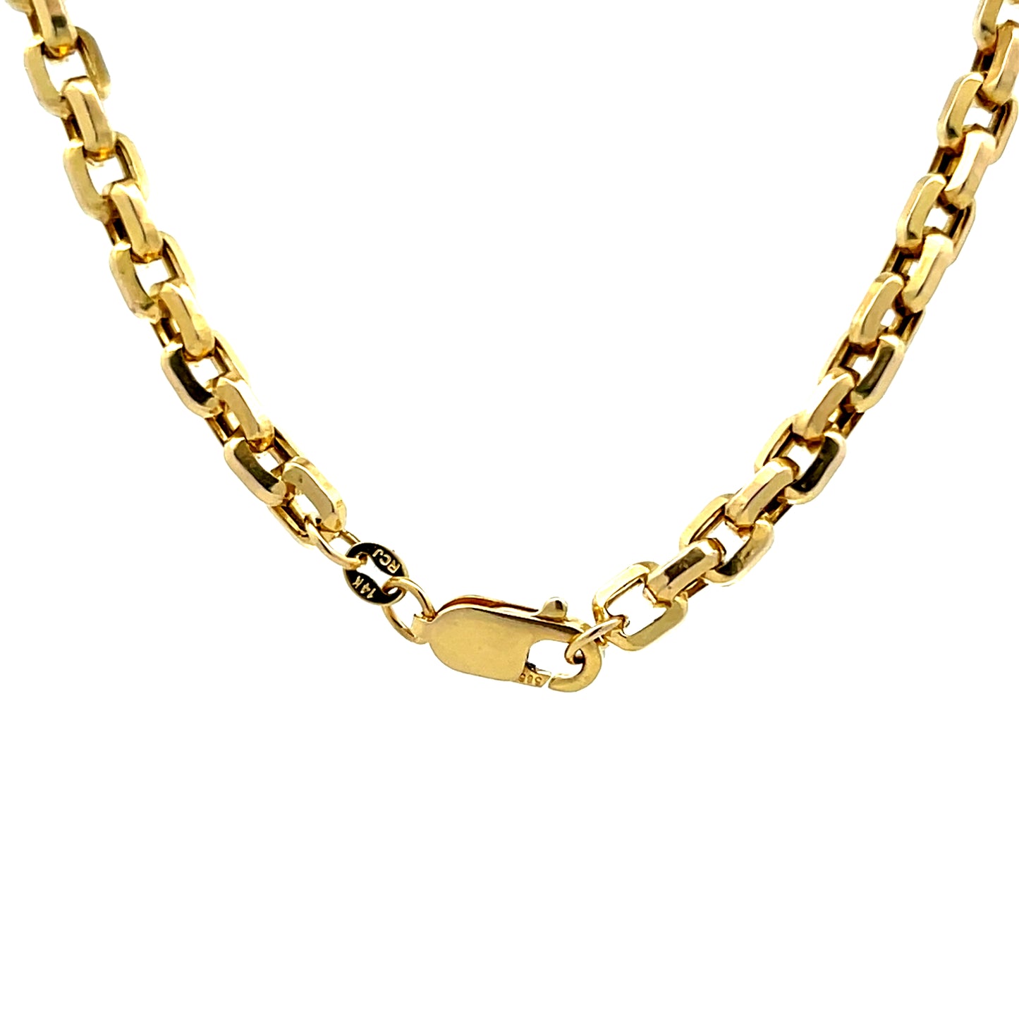 23 Inch Curb Chain Link Necklace in 14k Yellow Gold