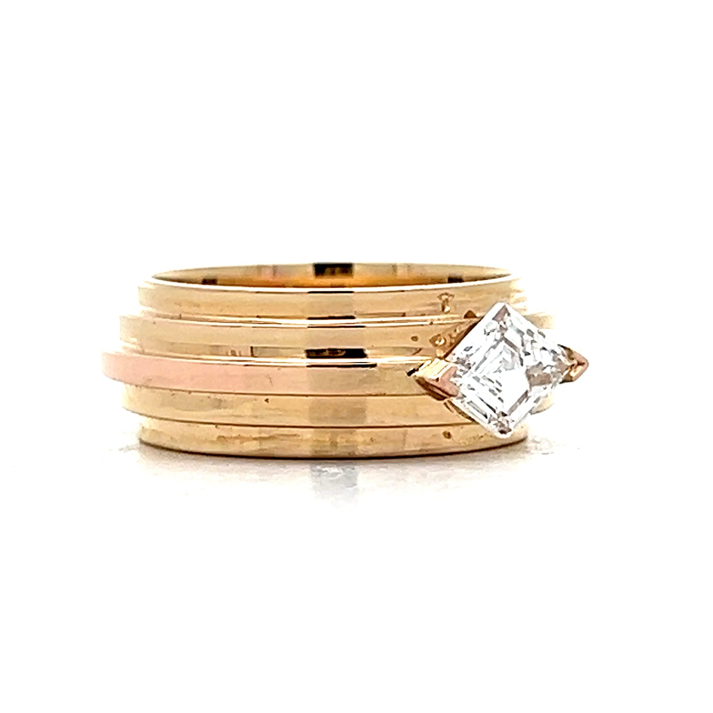 .55 Lozenge East-West Diamond Engagement Ring 14k