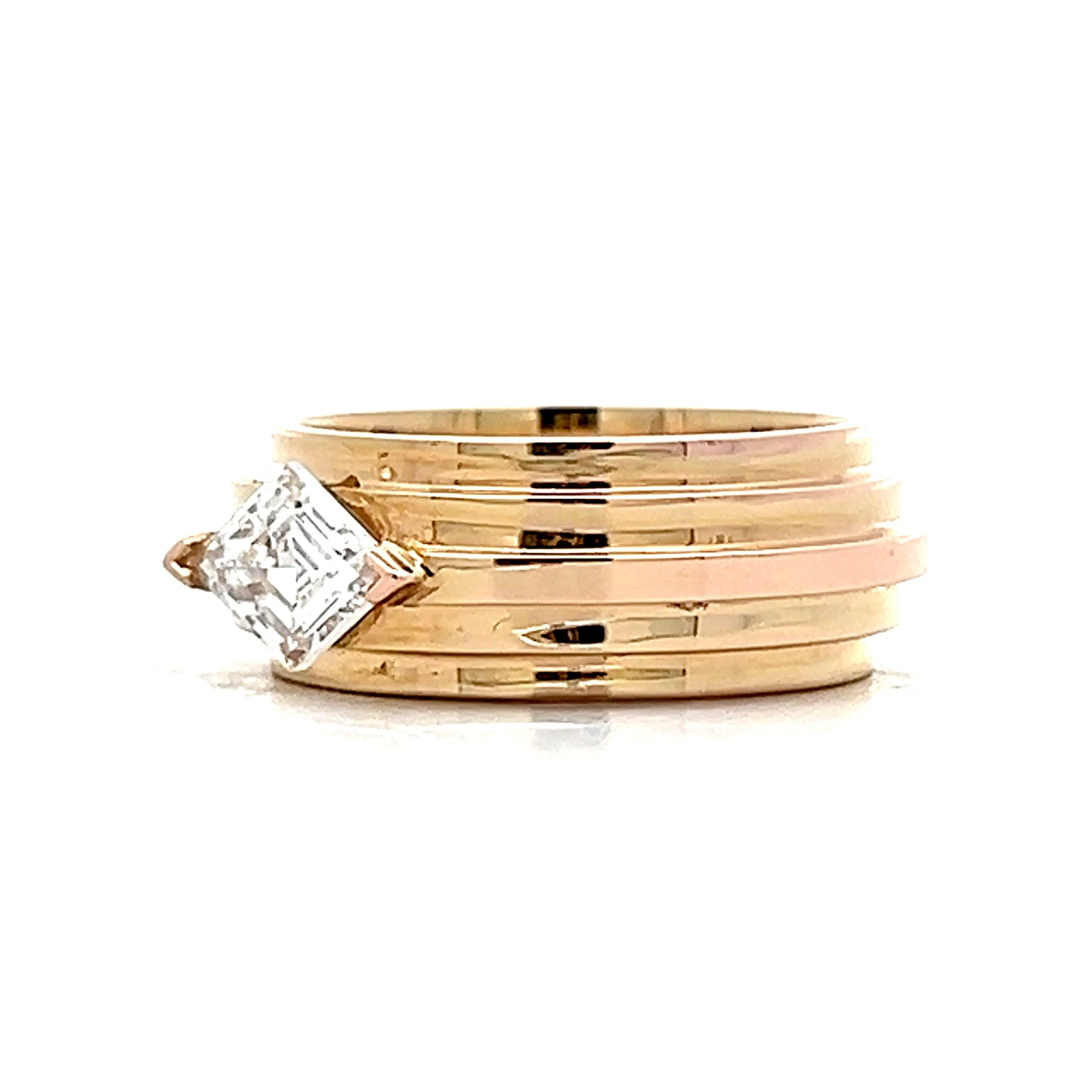 .55 Lozenge East-West Diamond Engagement Ring 14k