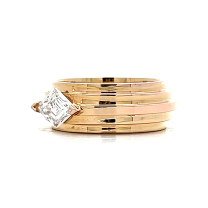 .55 Lozenge East-West Diamond Engagement Ring 14k