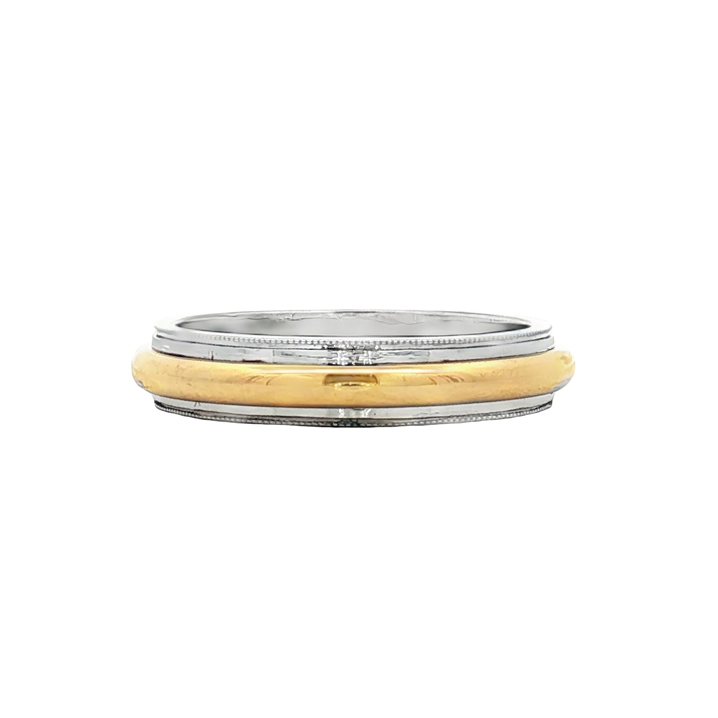 4mm Two-Tone Wedding Band in 18k/Platinum