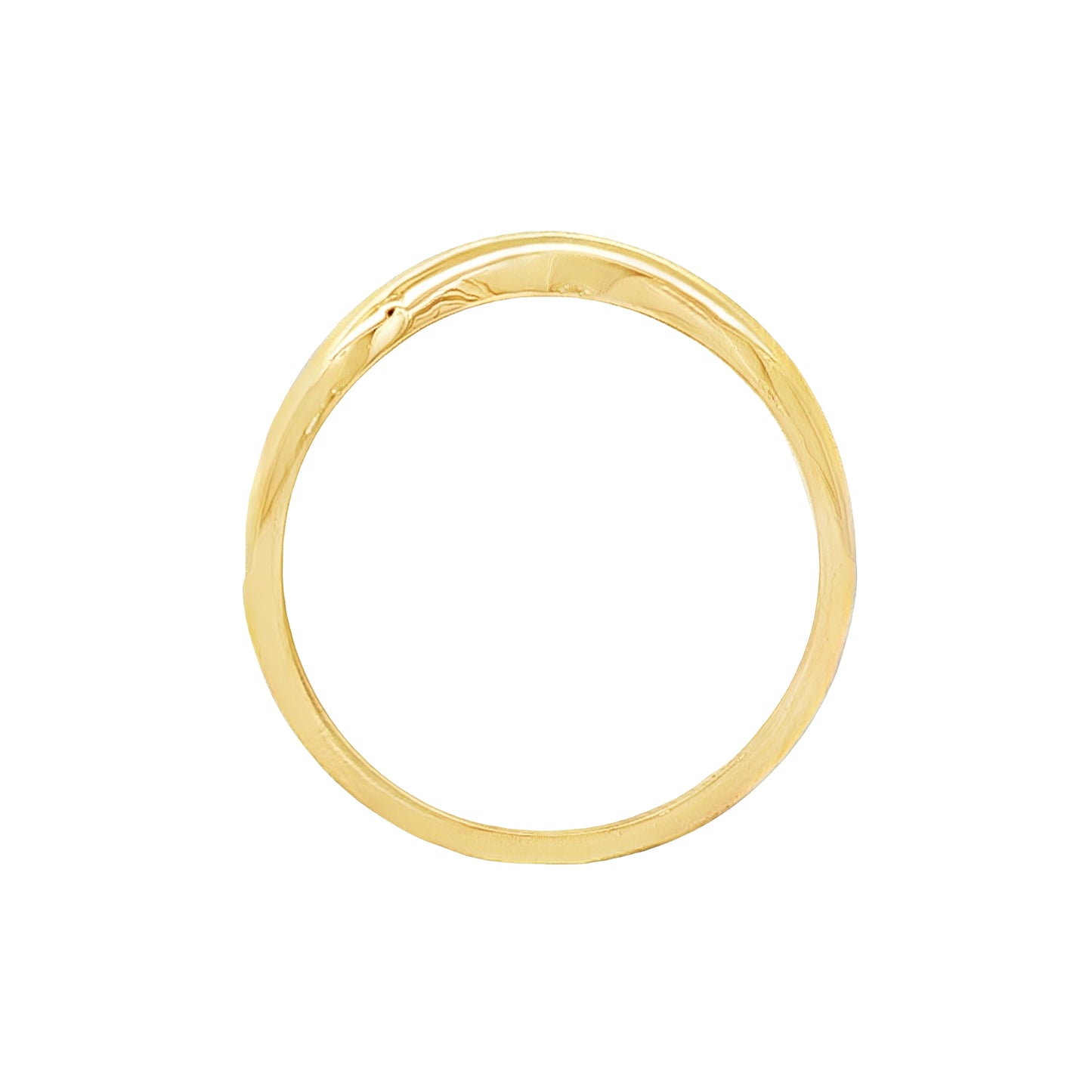 Rounded Bubble Contour Wedding Band 14k Yellow Gold