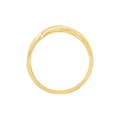 Rounded Bubble Contour Wedding Band 14k Yellow Gold
