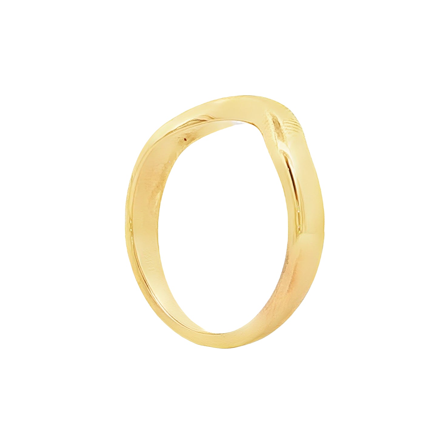 Rounded Bubble Contour Wedding Band 14k Yellow Gold